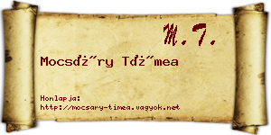 Mocsáry Tímea névjegykártya
