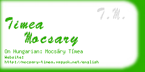 timea mocsary business card