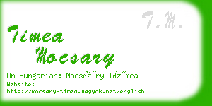 timea mocsary business card
